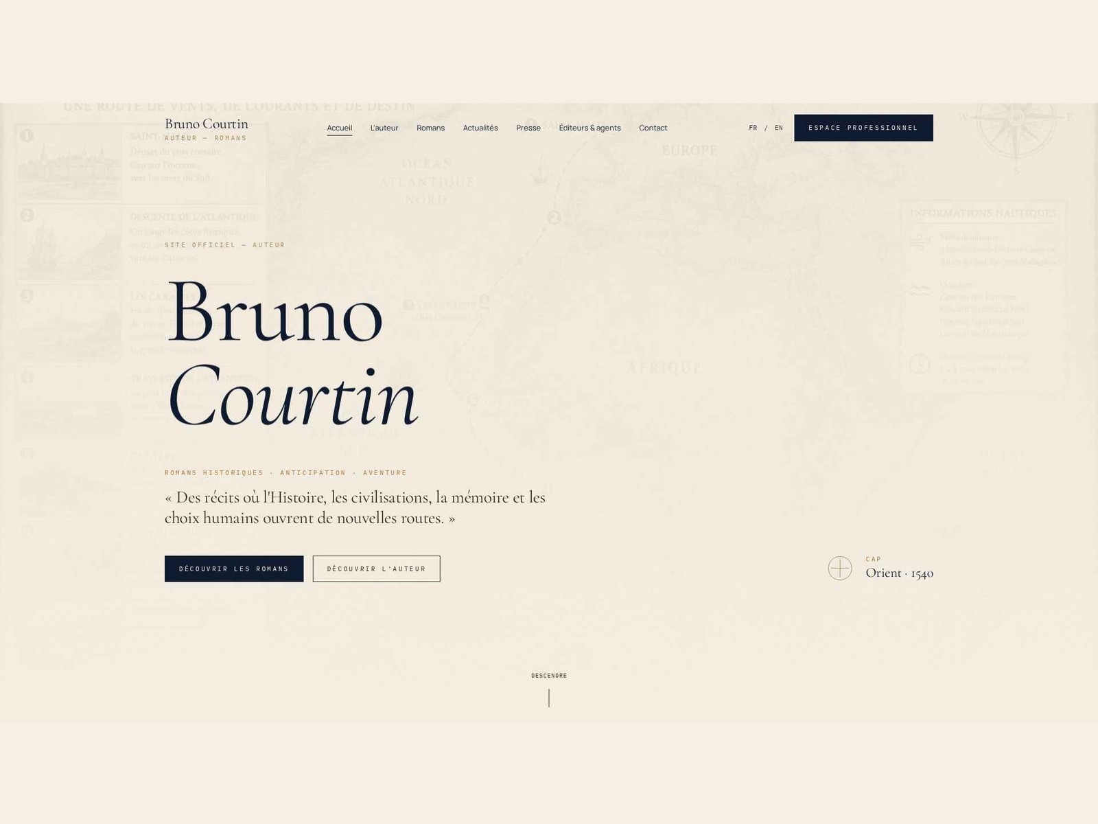 Ouverture du site officiel de Bruno Courtin